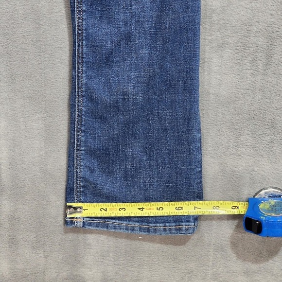 American Eagle Jeans The Stacked High Waist 12 Long Blue Stretch Denim - Picture 9 of 12